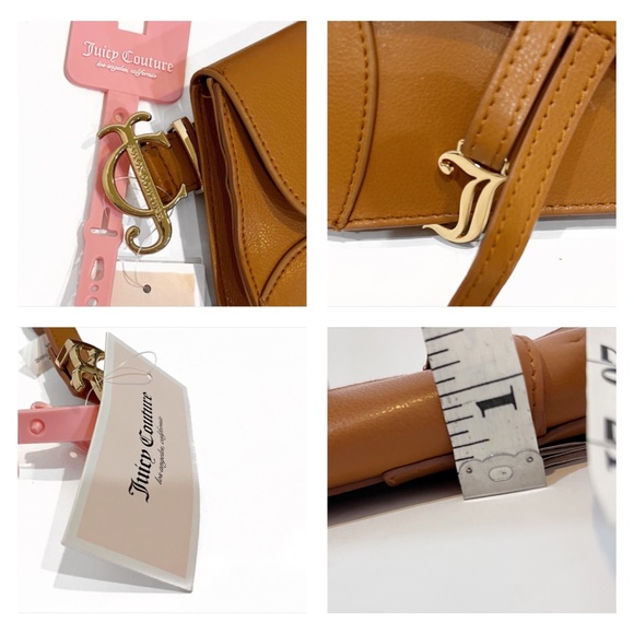 NWT Juicy Couture Cognac Belted Saddle Bag/Fanny Pack, Sz Med/Lg - Picture 15 of 15